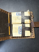 Vintage Leather Bridge Case With 2 Packs Of Playing Cards (52+jocker)