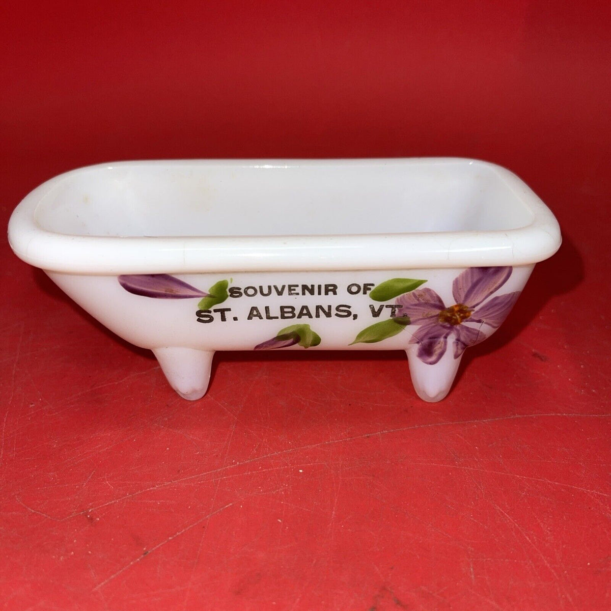 Vintage Dollhouse Furniture - Bathroom Porcelain or Ceramic - Tub, Sink, Tiolet