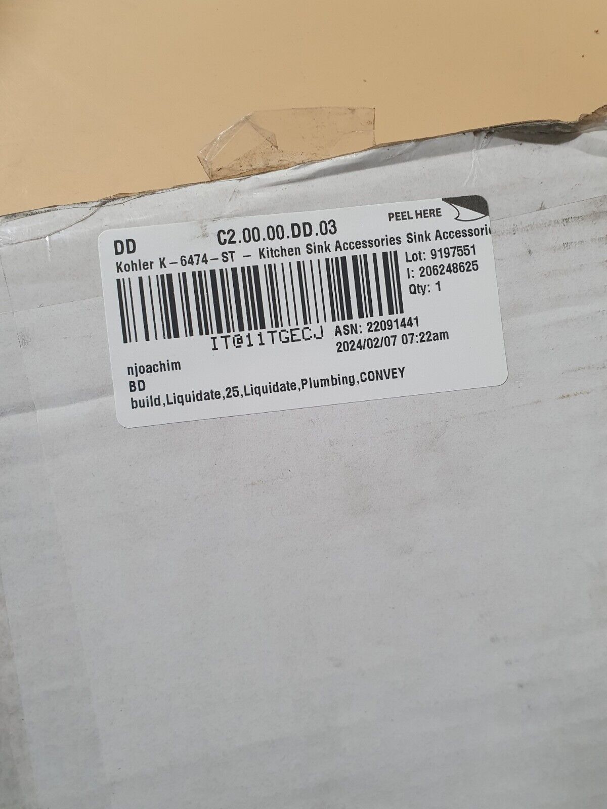 Kohler K-6474-ST Kitchen Sink Accessories Stainless Steel/ Open Box 