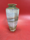 Antique Nippon Morimura Hexagonal Landscape Vase 7.75"
