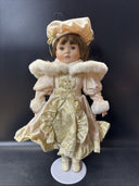 Vintage Beautiful Porcelain&cloth Dolls 16”/ Lot Of 2