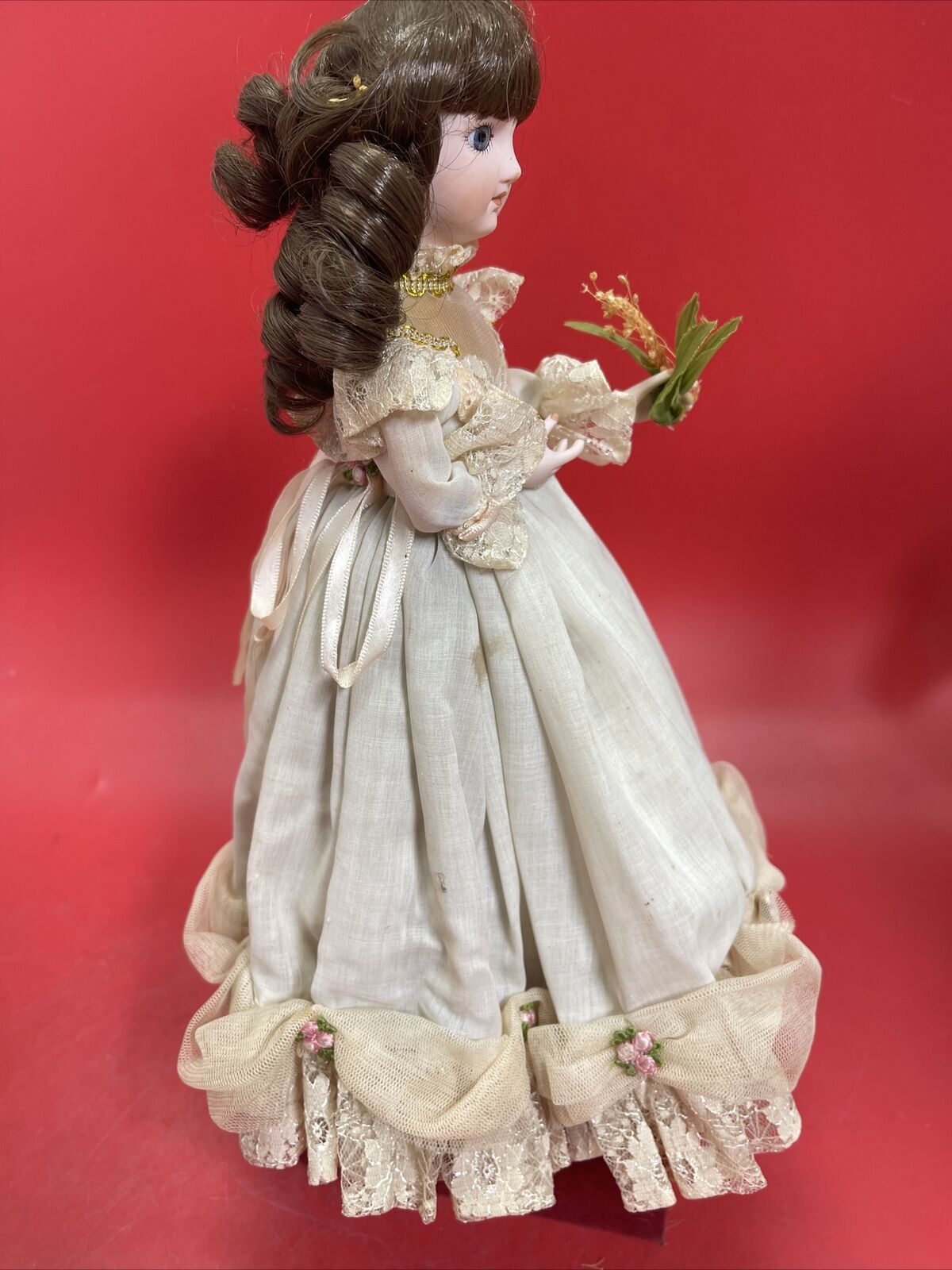 Rare Vintage Miss Country Music Wind Up Musical Doll Works