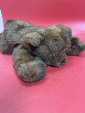 Vintage Russ Berrie Great Grizzly Bear Long Brown Fuzzy Soft Plush Toy