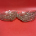 Vintage Peach Fruit Shape Clear Glass Snack/Sauce Dishes ~ Set of 8