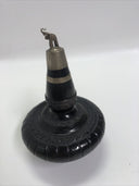 Thai Pottery Carved Bottle with Elephant Finial, Antique