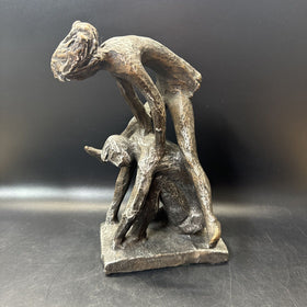 Vintage Austin Productions Chalk Ware Sculpture, Leapfrog