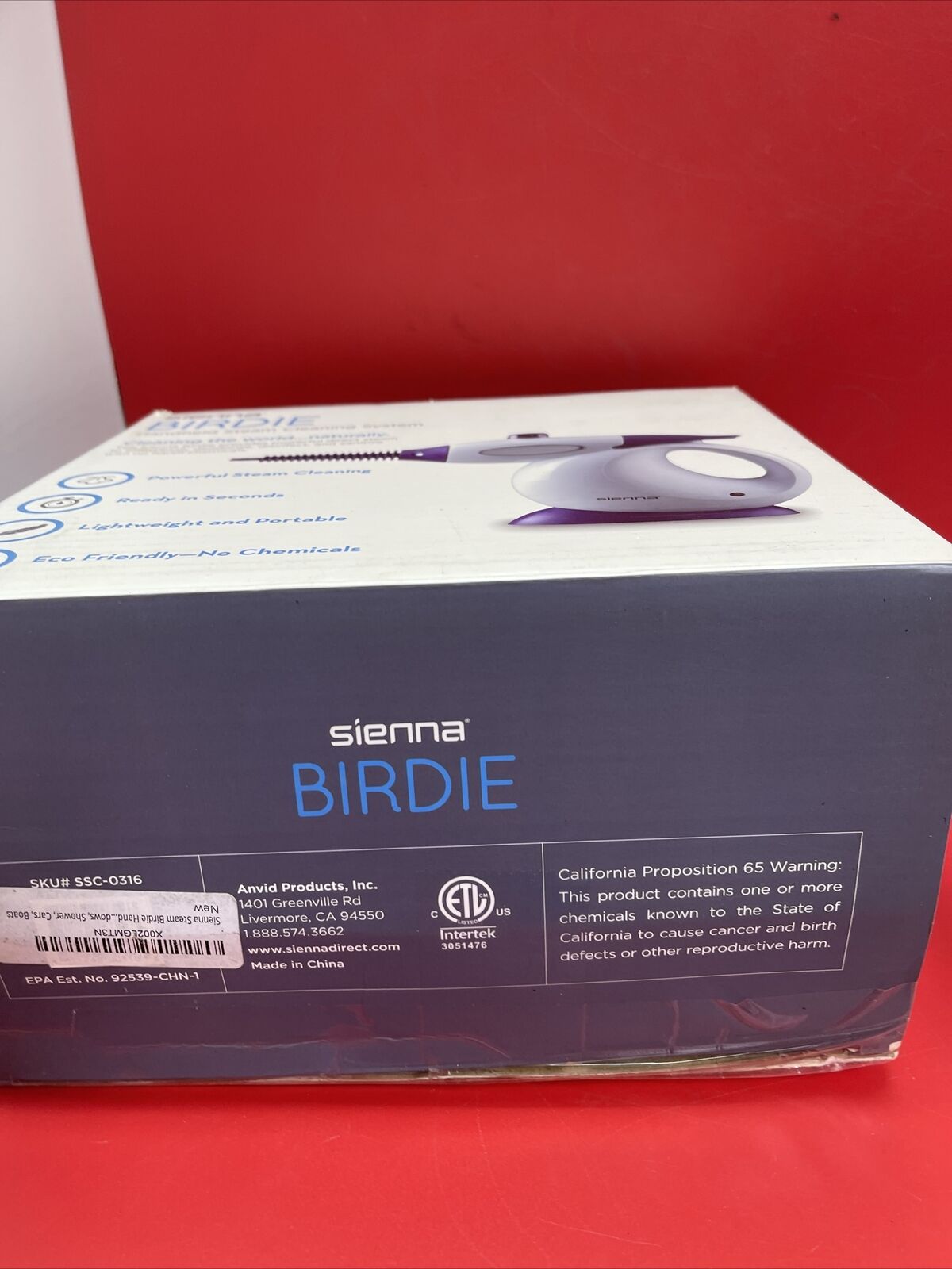 Multi-Purpose Handheld Pressurized Steam Cleaner Sienna Birdie