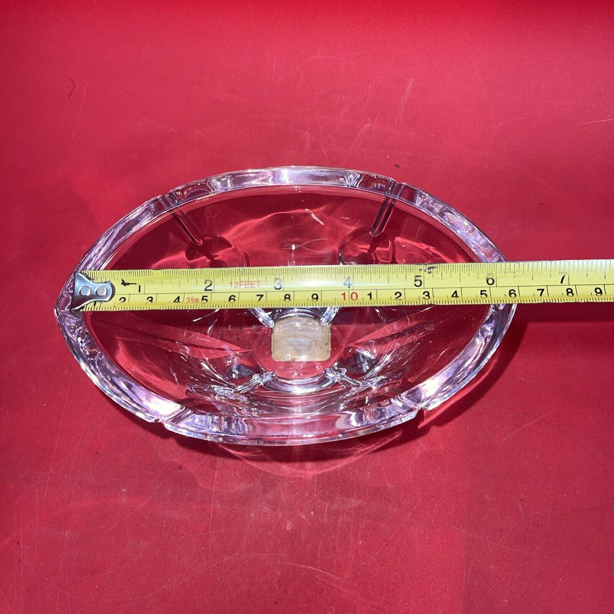 Lenox Leaded Crystal Bud Vase, 7” & Pink Candy Bowl,6 3/4”