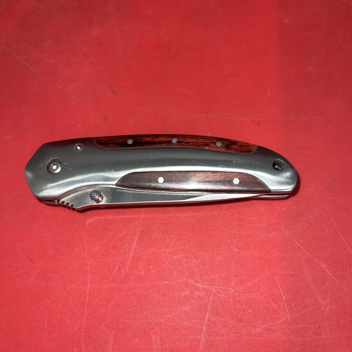 Winchester Pocket Knife Folding 1 Blade 2008 - WITH CLIP Wood