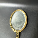 French Hand Mirror With Portrait Vintage Antique 