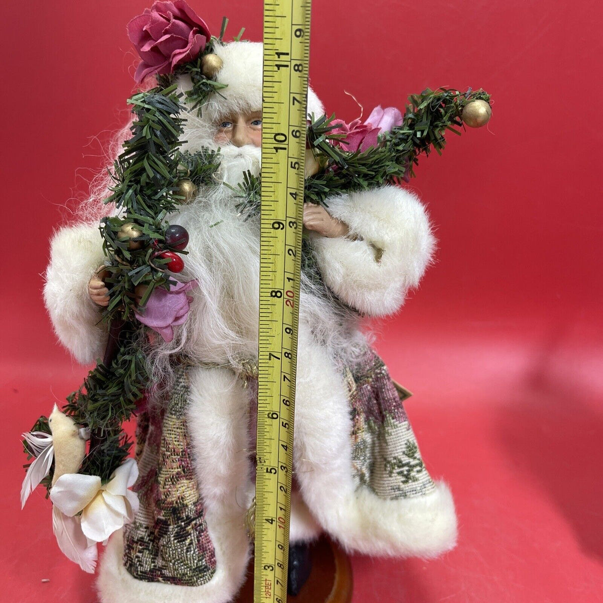 Santa Claus robe with fur trim in the shape of a Christmas tree