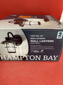 Hampton Bay 1-Light Black Outdoor Wall Lantern Sconce (2-Pack)