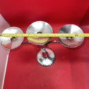 Pottery Barn Heavy Candelabra Taper Pilar Candle Holder 3 Arm Silver Color