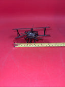 VTG 3 Spark Plug Biplane Metal Folk Art Airplane 