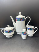 Vintage Global Designs Tea Pot With Salter, Sugar and Creamer Set