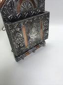 Hammered Metal Hanging Key Case w/ Elephant God Ganesh