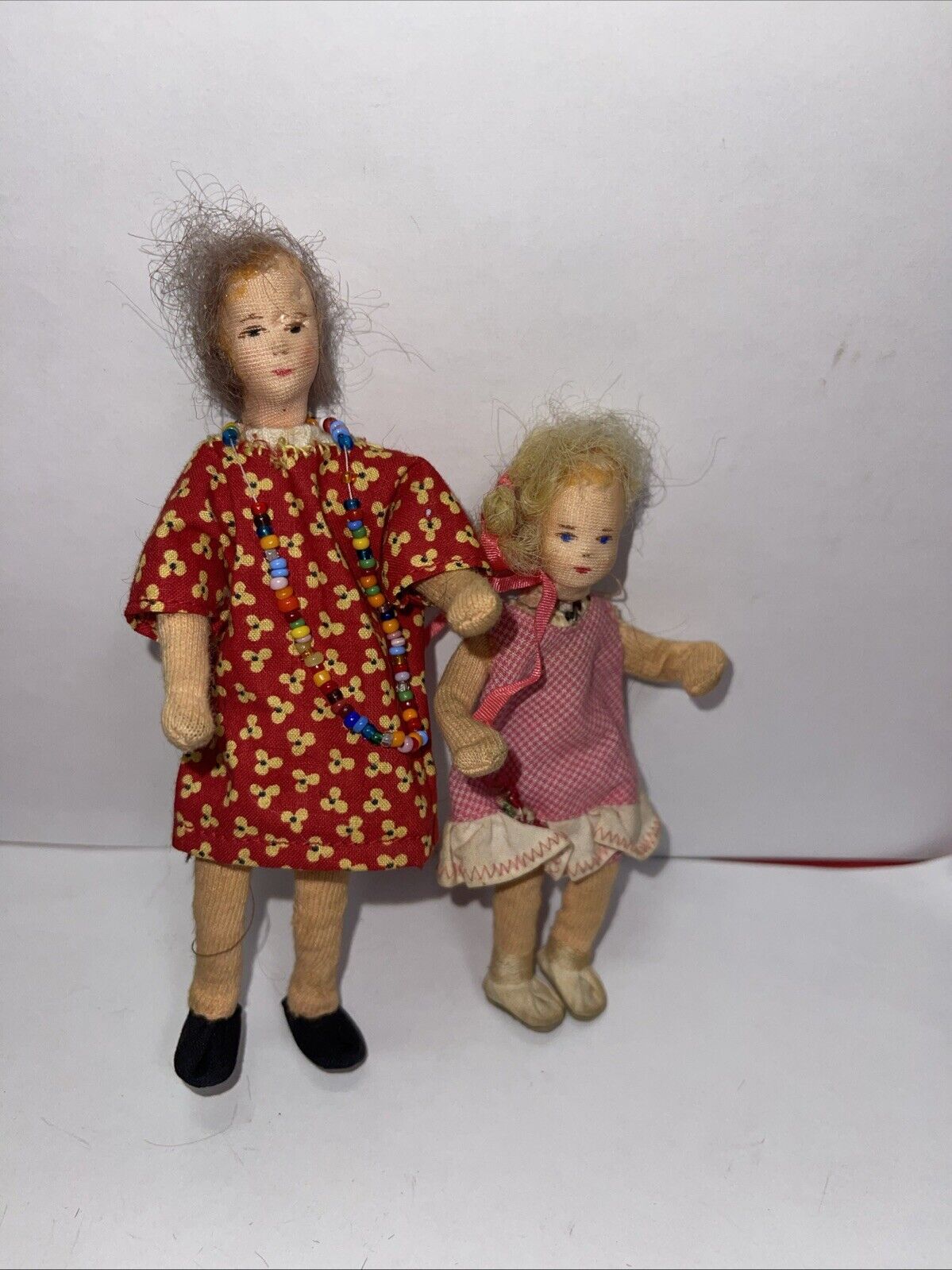 Vintage Erna Meyer Stockinette Posable Dollhouse Girls Lot 2. #3