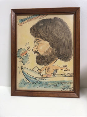 Slimy Dog Funny Art Portrait Signed