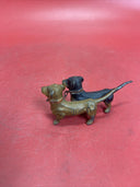 COLD PAINTED AUSTRIAN BRONZE DASCHUNDS FIGURINE