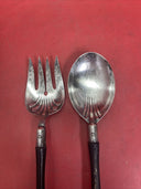 ANTIQUE MANNING BOWMAN ART DECO 2 PC SPOON AND FORK SALAD SET