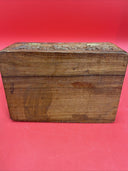 Vintage Hand Carved Teak Wooden Jewelry Trinket Box Made in India Lot 2