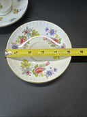Staffordshire Bone China Crown Tea Cup & Saucer/ Set Of 2