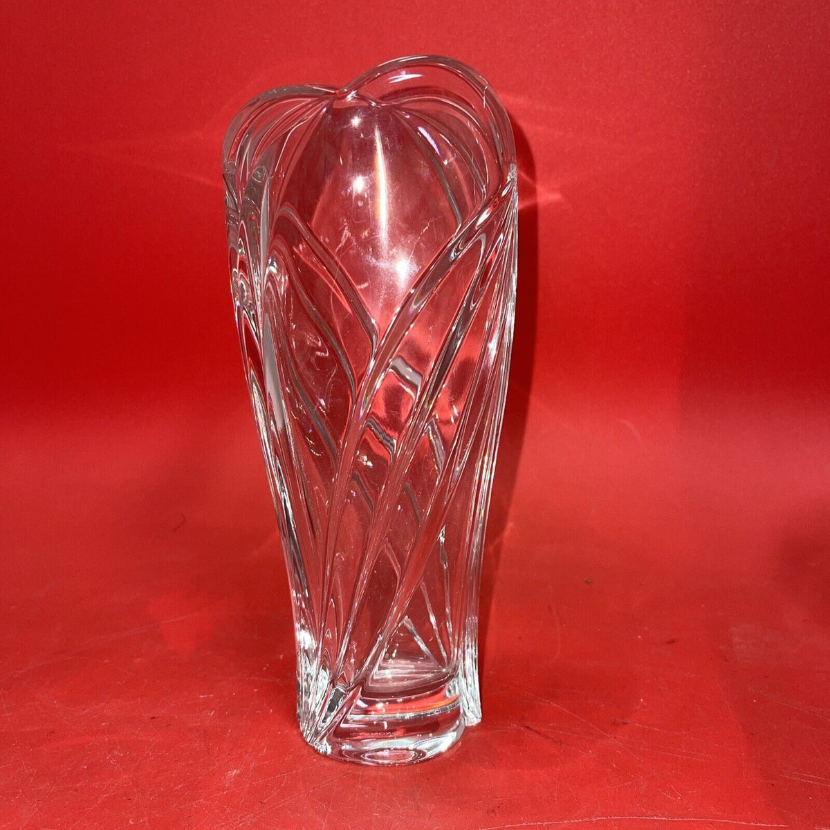 Lenox Leaded Crystal Bud Vase, 7” & Pink Candy Bowl,6 3/4”