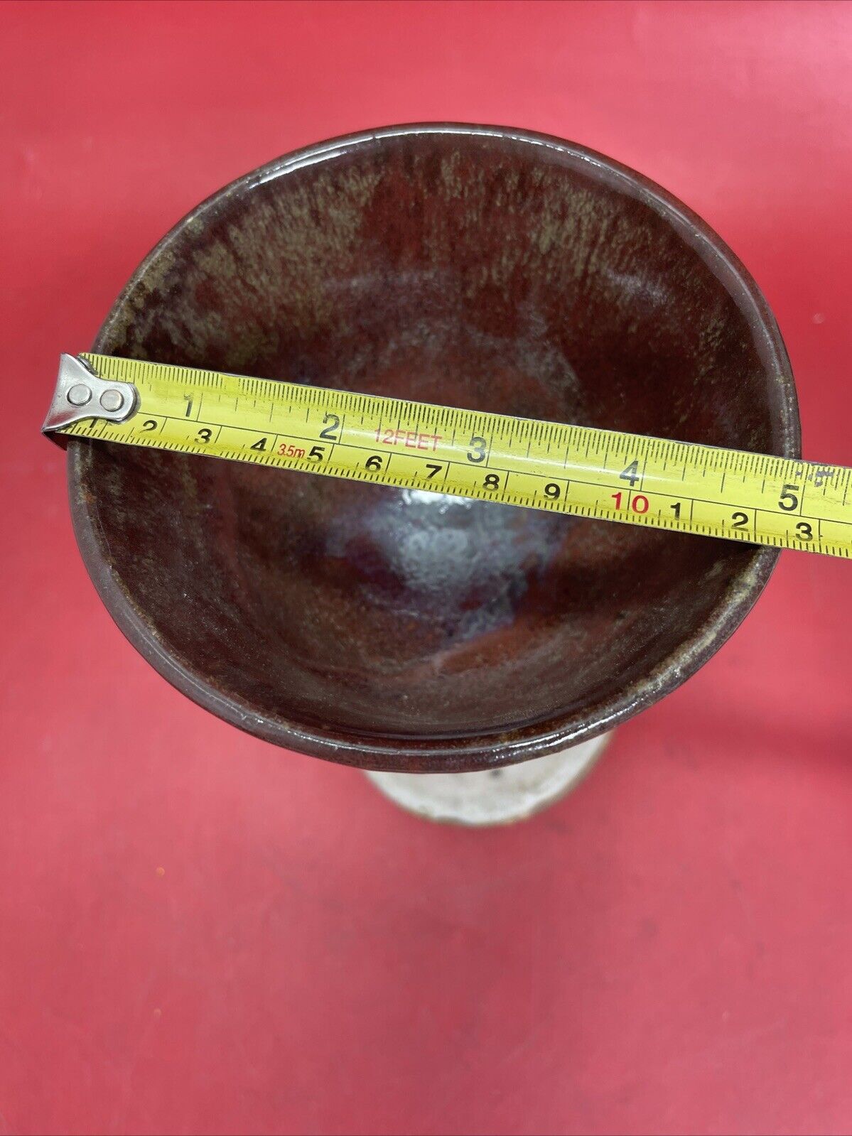 Hand Thrown Art Pottery Chalice 7 3/4in