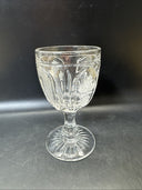 Flint Frosted Magnet and Grape Early American Pattern Glass Goblet