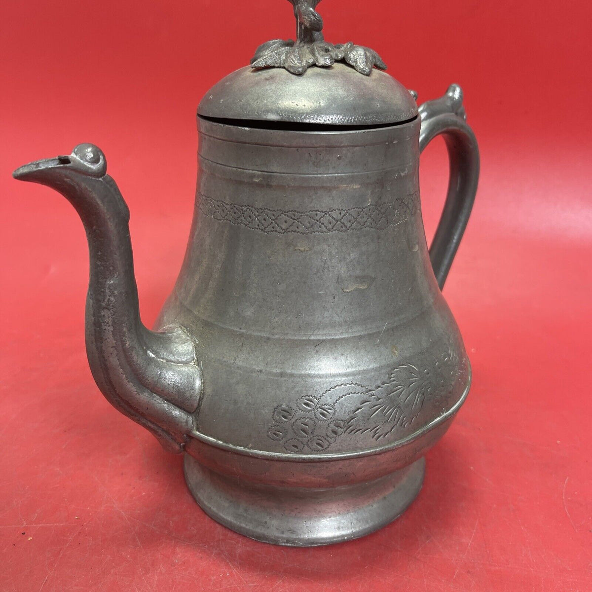 Antique Britannia Metal Tea Pot