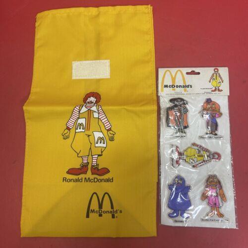 MCDONALD'S VINTAGE LUNCH BAG PLASTIC 11.5" X 7" & Ctiker McDonald’s1985