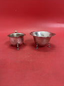 EPNS Silver Plated, Footed Creamer and Sugar (open bowl) 1916