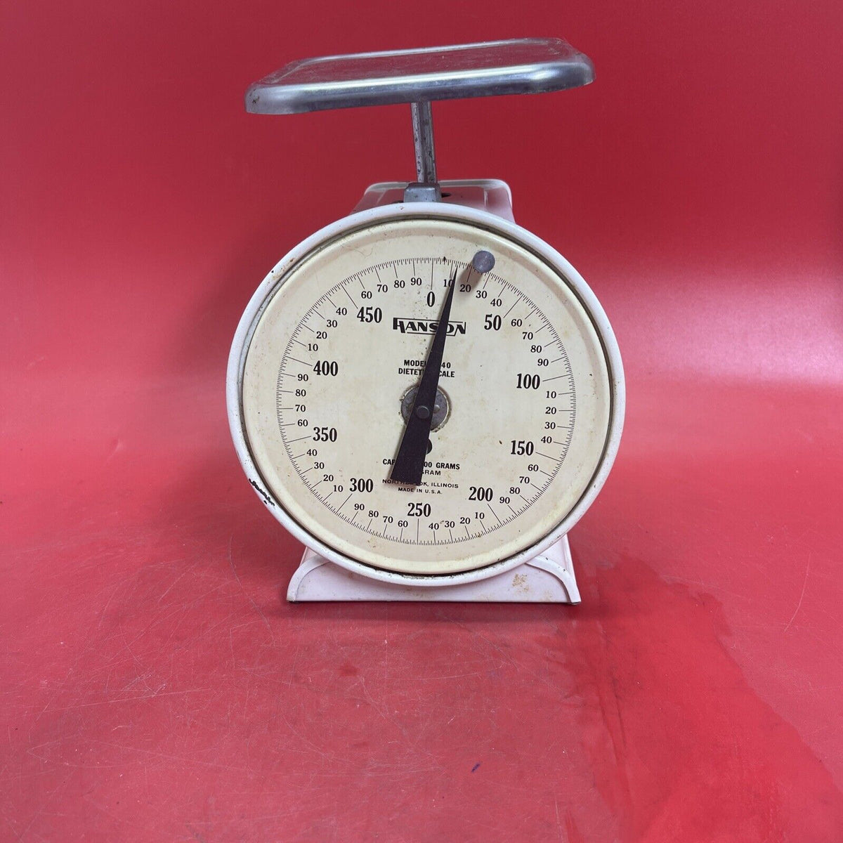 Antique Hanson 500 Grams Kitchen Farm Dietetic Scale - USA Model 1440 Vintage