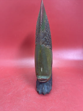 Vintage Hand Carved Wooden Ocean Reef Sun  Fish Nautical Decor  12”
