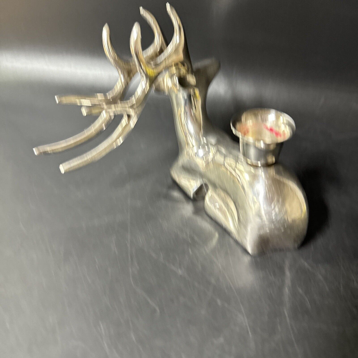 Vintage Metal Deer Candle Holder