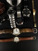 Lot of 9 Watches - Fossil, Seiko, Mercedes Benz… For PARTS