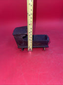 Antique Wood Doll Cradle with Hood, Old Black Stain, 4.5"