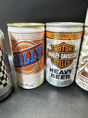 Vintage Beer Cans- Blatz, Red Bull, Billy, Harley Davidson,…/ Lot Of 7