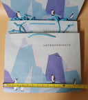 Anthropologie Gift Bags Blue with Penguins 15.5×12×6”/ Lot Of 10