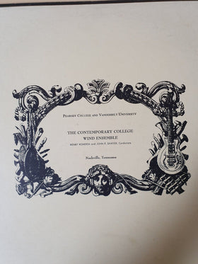CONTEMPORARY COLLEGE WIND ENSEMBLE/ Henry Romersa & John F.Sawyer 