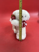Florette 4334 Vintage 1988 North American Teddy Bear Co White Standing Bear Rose