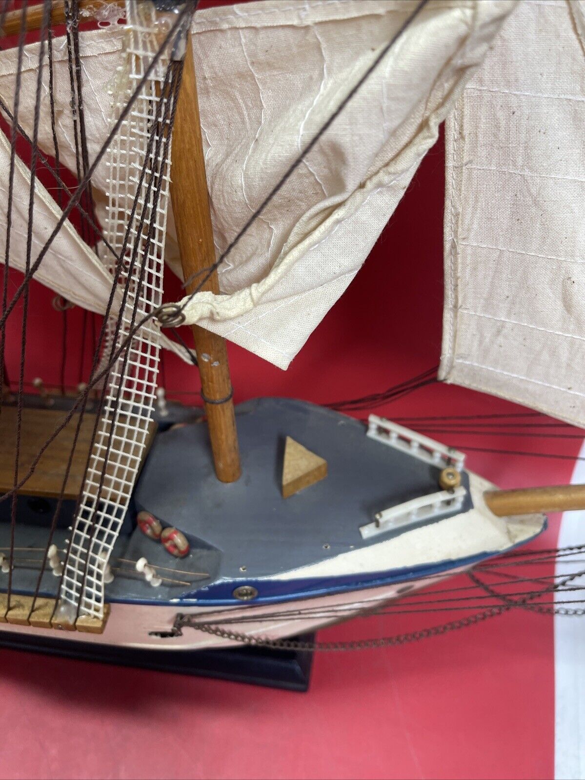 Vintage Wooden Ship Model