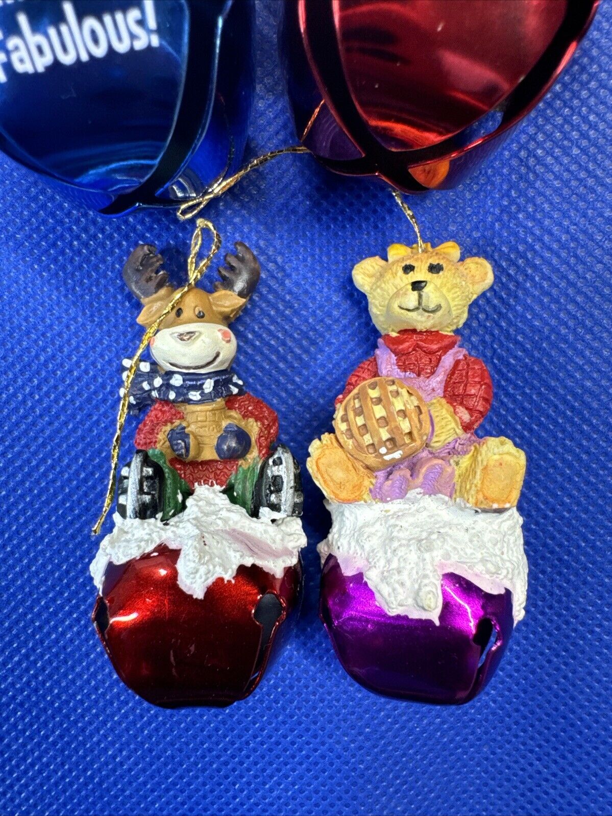 Jingle Buddies Bell Christmas Ornaments/ Lot Of  7