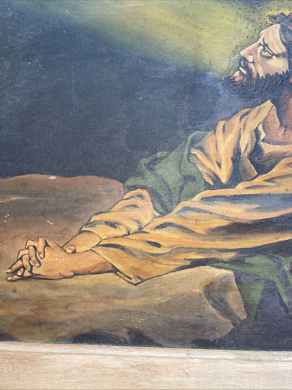 Vintage Jesus Praying In The Garden of Gethsemane in 16”x20”