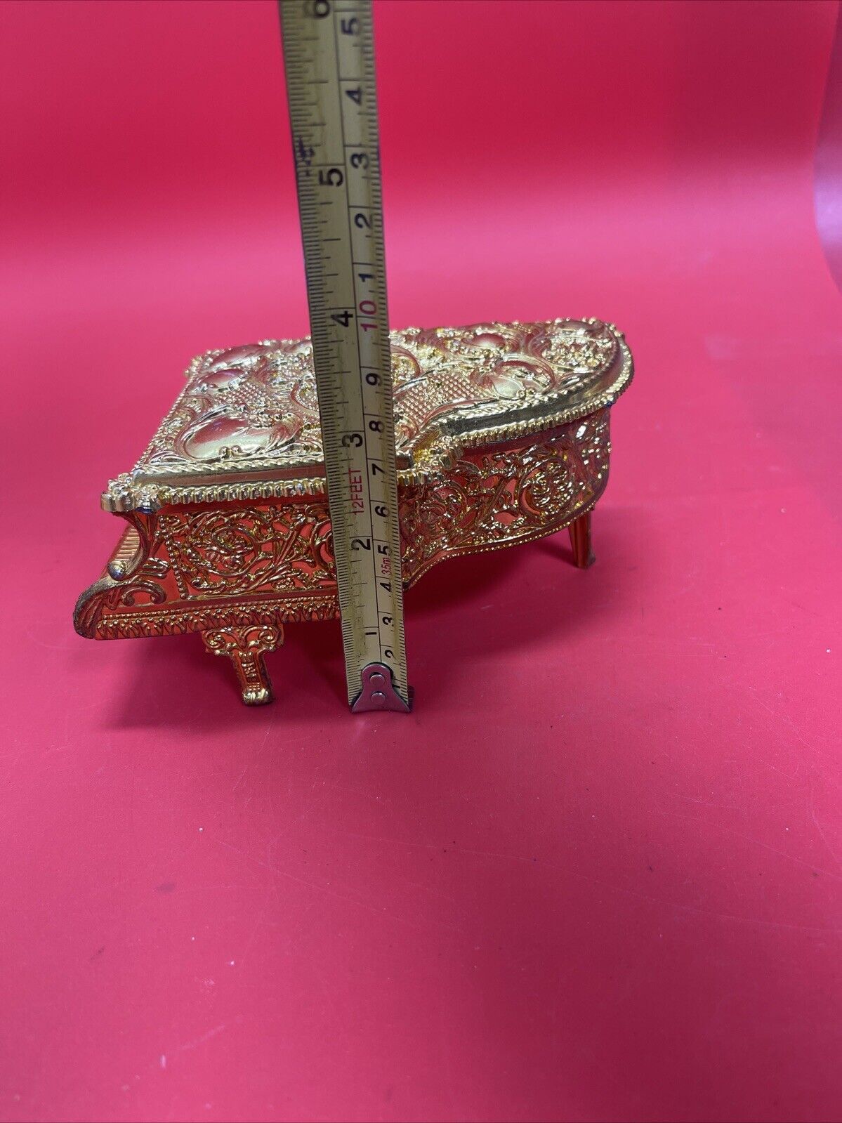 Jewelry box. Vintage. Plastic. Piano. Made In Hong Kong Lot 3