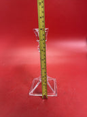 Set of (3) 8" Tall Square Base Glass Candle-stick Holders