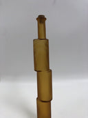 Vintage Artistic Crank Shaped Offset Cylinders Blue Glass Oil/Vinegar Bottle