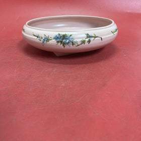Abingdon USA Pottery Light Pink Salmon Planter Dish Bowl Marked Ceramic Round
