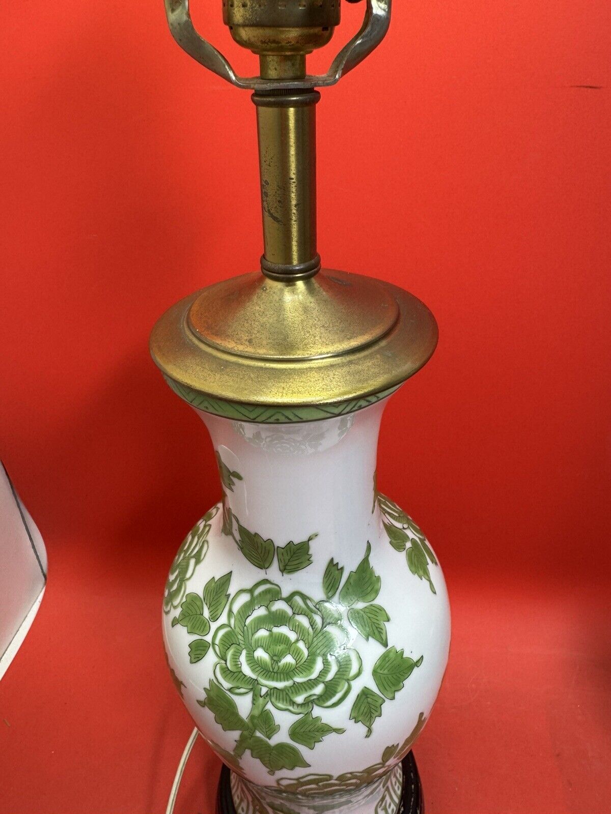 Vintage Boston Consignment Floral 28" Tall Electric Lamp