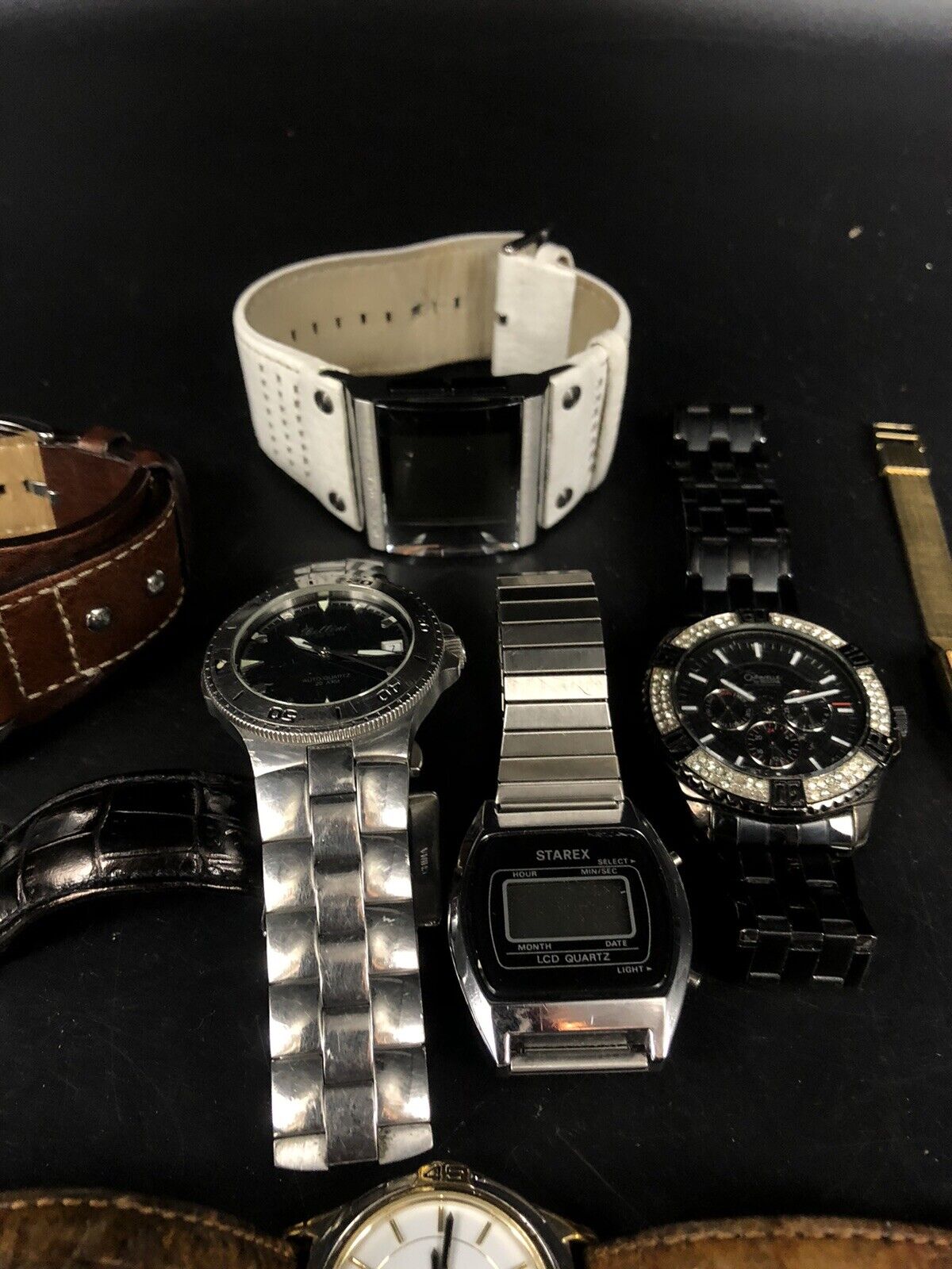 Lot of 9 Watches - Fossil, Seiko, Mercedes Benz… For PARTS